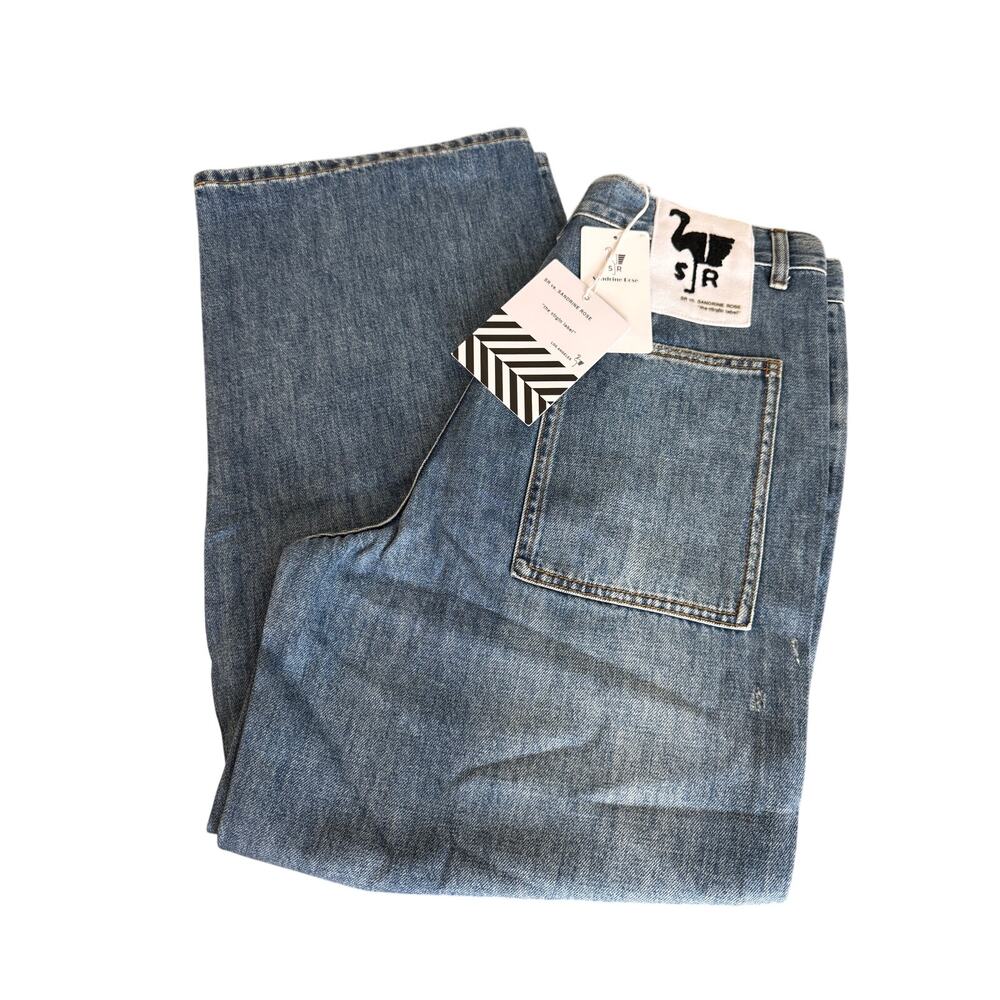New Free People X Sandrine Rose Women's Distressed Wide Leg Jeans Size 29 - Picture 4 of 6